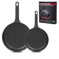 thumbnail image 1 of Nonstick Frying Pans Set for Cooking, DIIG 2-Piece 9.5 and 11 inch Skillet Pan Set, Sauté Pan Omelet Chef Pan, Wok and Stir-fry Pan Suitable for Gas, Electric, Induction All Stoves Top, Red(No Lid), 1 of 9