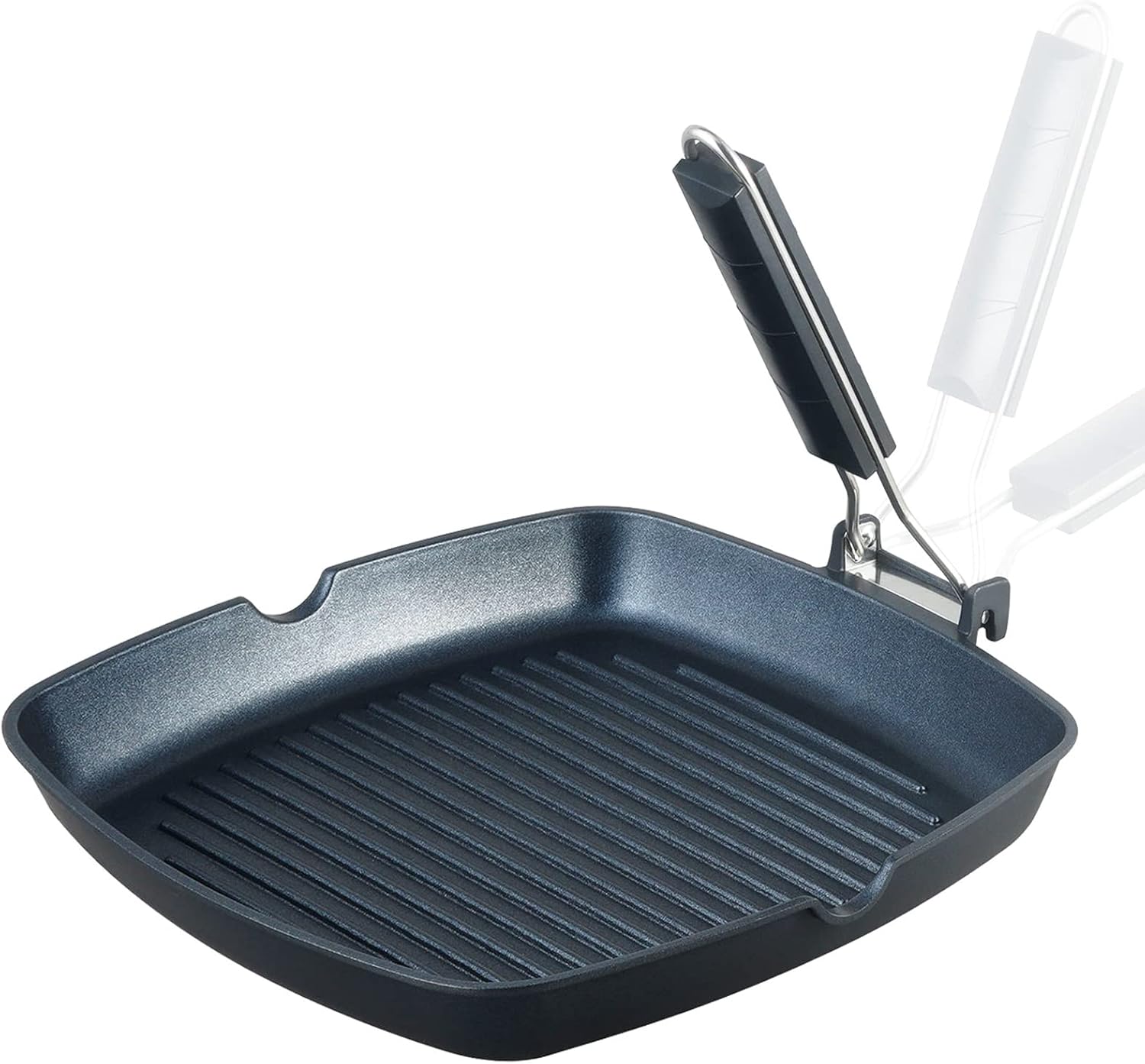 Nonstick Grill Pan, Induction Stove Top Grill Plate, Glass Grilling Pan