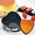 thumbnail image 1 of Nonstick Heart Shaped Springform Pan,Stainless Steel Baking Mold Tool Set Cheese Cake Tray Push Pan for Wedding Birthday Anniversary - 6 inch, 1 of 6