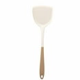 thumbnail image 1 of Nonstick Heat Resistant BPA-Free Silicone Spatula, Non Scratch Flexible Head for Pans, Slip Resistant Soft Handle, Kitchen Spatulas Utensils for Cooking Food Pancakes, 12.6 in, Cream, 1 of 5