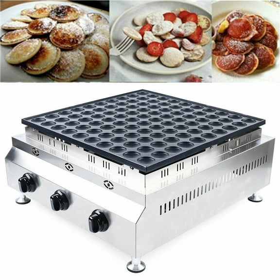 Nonstick LPG Gas 100 Holes Poffertjes Dutch Mini Pancake Maker Baker Machine Commercial Dutch Pancake Maker LPG Gas Waffle Baker Machine Stainless Steel Gas Mini Dutch Pancake Maker