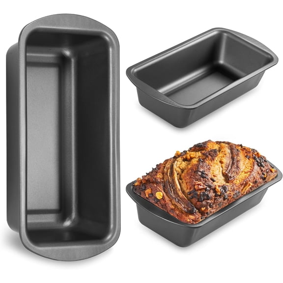 Nonstick Loaf Pan Heavy-Duty Steel Bakeware with Easy-Clean Non-Stick Coating, Oven & Dishwasher Safe Pan for Meatloaf Breads Cakes Brownies Lasagnas Casseroles & More, 13.5CM,1pcs