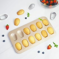 Nonstick Madeleine Pan,12-Cavity Madeleine Pans for Baking,Madeleine Cookies Trays for Baking,Heavy Duty Madeleine Cookies Trays for Oven Baking,Warp Resistant Shell Shape Madeleine Mold Cake Pan