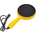 thumbnail image 1 of Nonstick Pan Mini Skillet,450W 5.9Inch Mini Stainless Steel Skillet Electric Frying Pan with Wooden Spatula,Small Electric Egg Frying Pan for Dumpling Bacon Ham (Yellow), 1 of 9