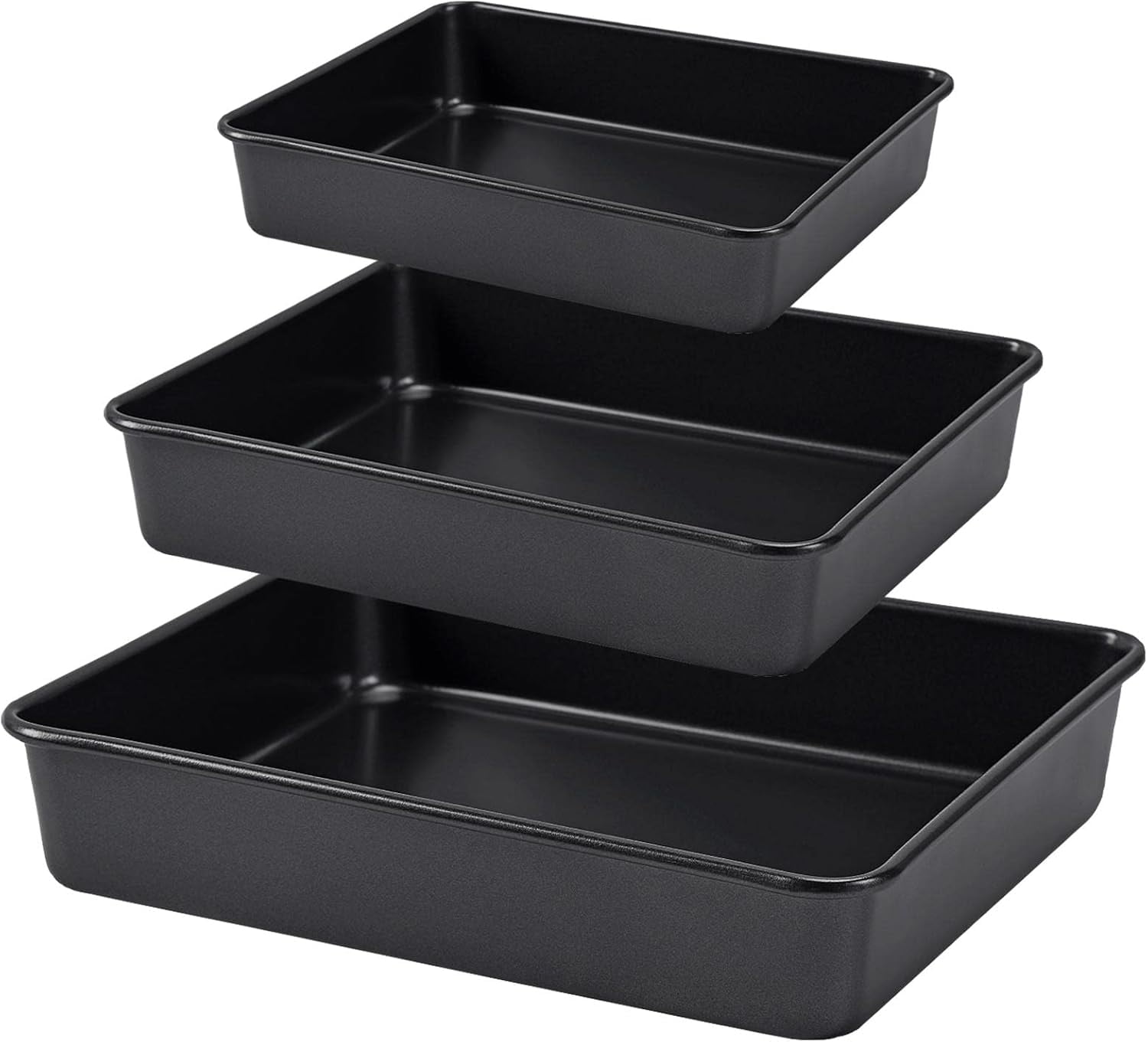 Nonstick Roasting Pan, Deep Baking Pan Set, Large Cake Pan Sets for ...