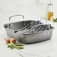 thumbnail image 1 of Nonstick Roasting Pan with Rack, 17" x 13", Gray, Durable Roaster for Oven Cooking, Ideal for Roasting Meat, Poultry & Vegetables, 1 of 4