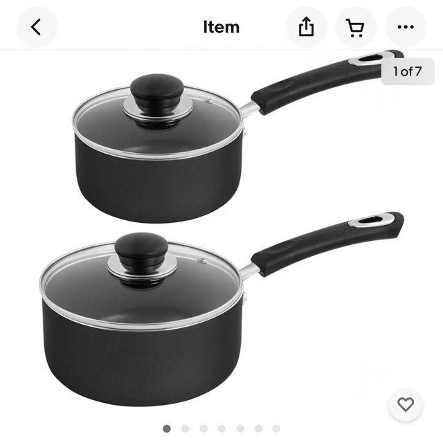 Nonstick Saucepan Set 1 Quart and 2 Sauce GreyBlack new