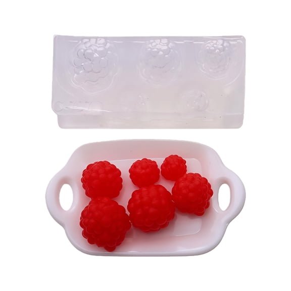 Nonstick Silicone Mold with Easy Releasing for Raspberry Wild Berries Miniatures Perfect for Crafting Projects