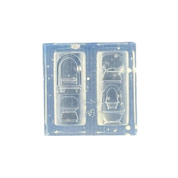 Nonstick Silicone Nail Art Stamp Mold Vintage Chinese Knot Relief Design Perfect for Decorations and Accessory Making