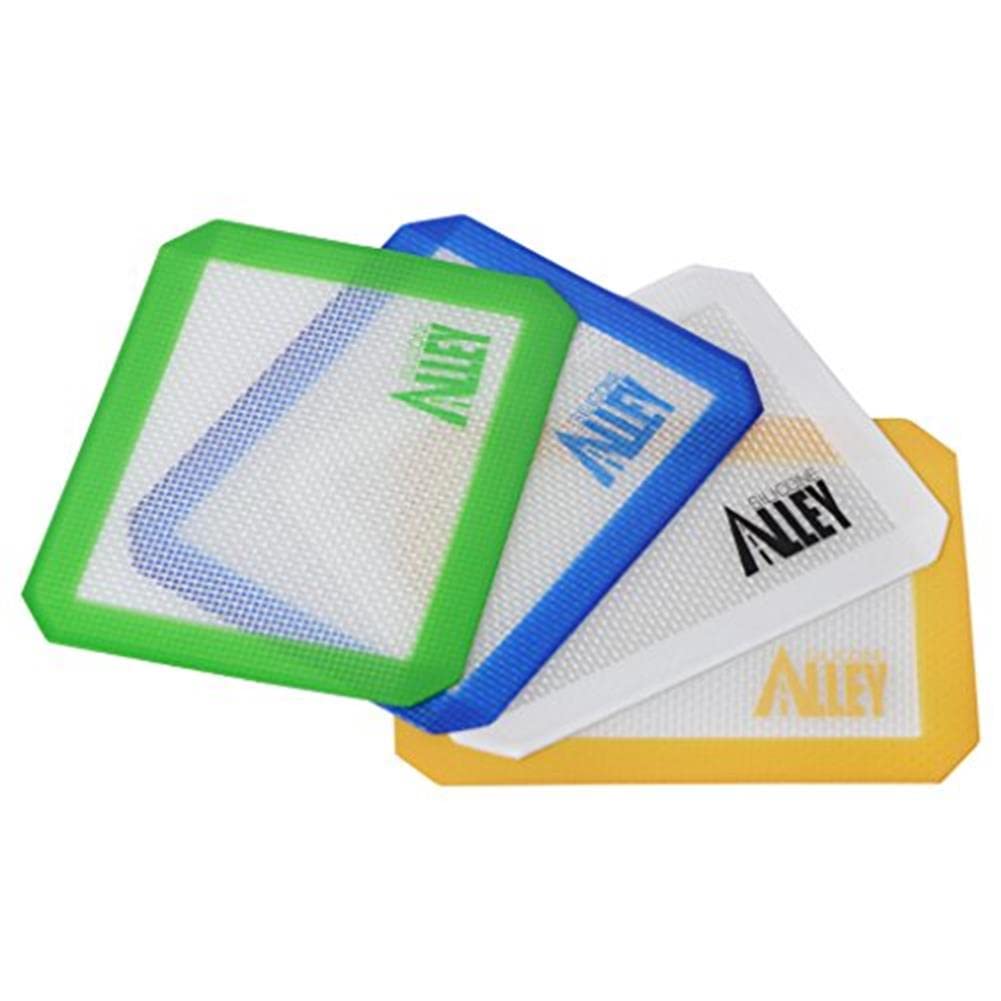 Nonstick Silicone Slick Mat Pad [4PACK] for Wax/Art (Dabs of Hot Glue