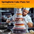 thumbnail image 1 of Nonstick Springform Cake Pan Set 6 Sizes (7 8 9 9.5 10 11 Inch) Leakproof Cheesecake Pans with Removable Bottom for Baking Pizza Quiche$$Home Decor, Kitchen, & Other, 1 of 7