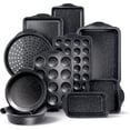 thumbnail image 1 of Nonstick Stackable Bakeware Set - Durable, Easy Release Baking Set, Black, 10 Pcs, 1 of 7
