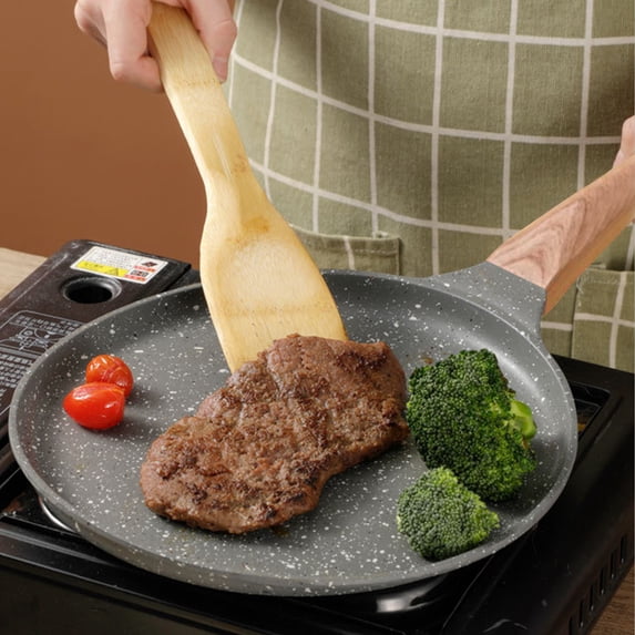 Nonstick Frying Pan Skillet, Stone Cookware Chef's Pan, Induction-Compatible Non-Stick Fry Pan for Cooking Akmoler | Black