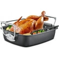 Nonstick Turkey Roasting Pan with Rack, 17 x 13 Inch Large Chicken