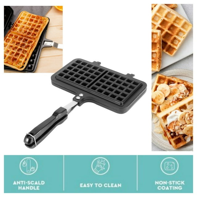 Nonstick Waffle Maker Aluminum Alloy Waffle Baking Pan Stovetop Waffle