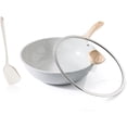 thumbnail image 1 of Nonstick Wok with Lid, 12 Inch Woks & Stir-fry Pans, Granite Stone Coating for Cooking, Induction Cookware, Compatible with All Stovetops, 1 of 8
