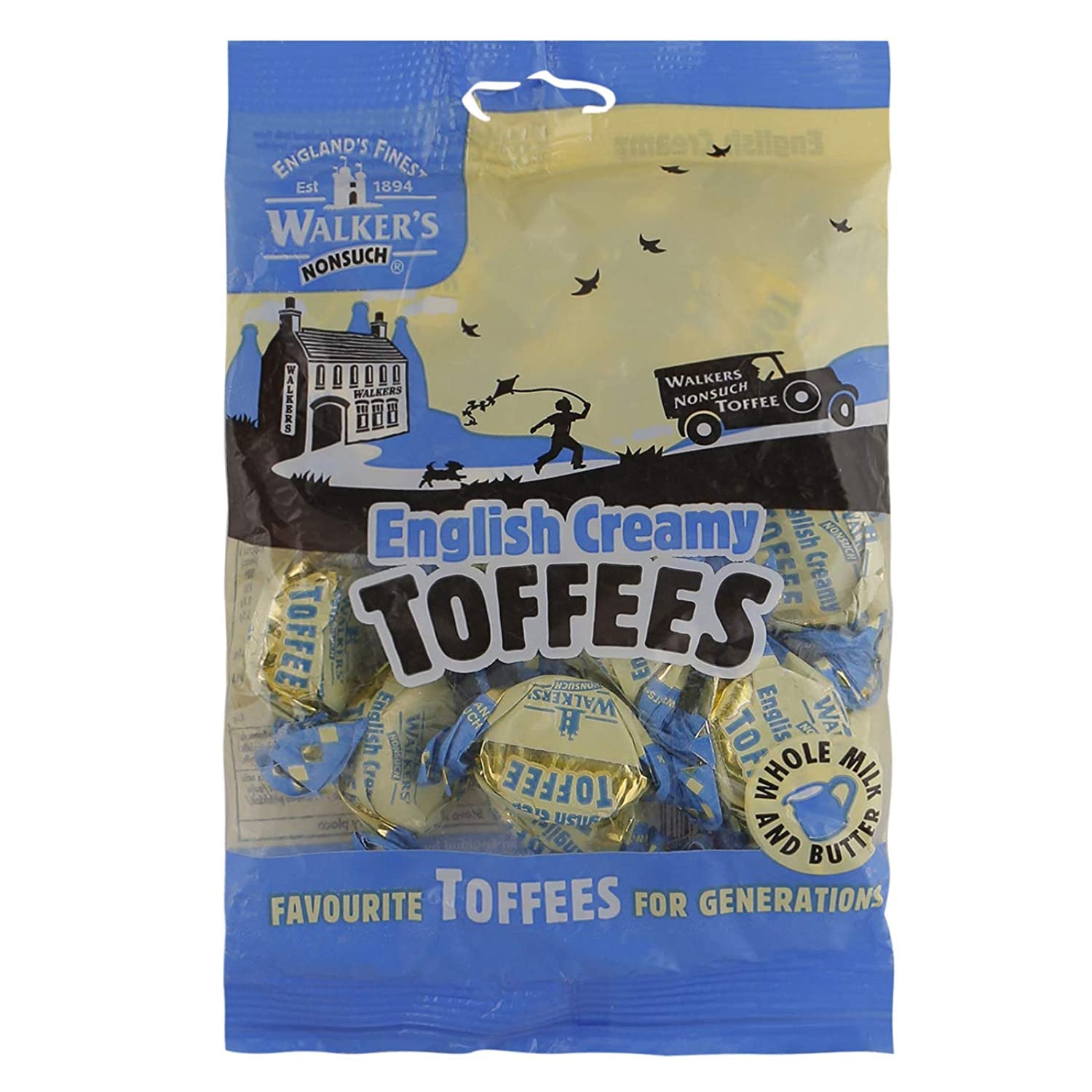 Nonsuch English Creamy Toffees with Whole Milk & Butter Imported