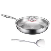 Nontoxic Metal Skillets Set Includes Lid And Utensils Kitchen Cookware Cooking Frying Pan Spatula Included