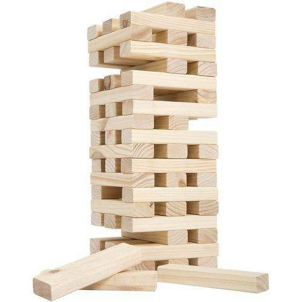  WE Games Wooden Block Stacking Tower, Block Party Stacking and  Tumble Game, Party Game for Adults, Tumble Tower Wedding Guest Book  Alternative, Tabletop Games, Includes Storage Case, 12 inches : Toys