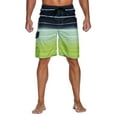 thumbnail image 1 of Nonwe Men's Beachwear Quick Dry Holiday Drawstring Striped Board Shorts Sharp Green 34, 1 of 6