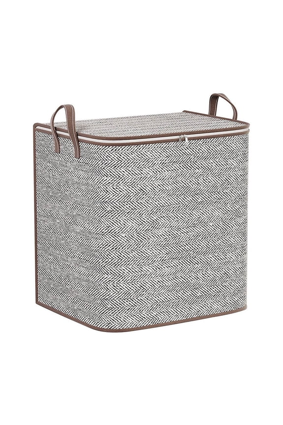 Nonwoven Foldable Storage Bag - Large Capacity with Zipper & Handle for Household Organizing