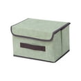 thumbnail image 1 of Nonwoven Folding Storage Box, Clothes Clutter Organizer Bin with Lid, Collapsible Fabric Storage Container for Wardrobe, Dormitory, Home Organization, Space Saving Closet Organizer Box, 1 of 2