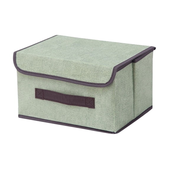 Nonwoven Folding Storage Box, Clothes Clutter Organizer Bin with Lid, Collapsible Fabric Storage Container for Wardrobe, Dormitory, Home Organization, Space Saving Closet Organizer Box