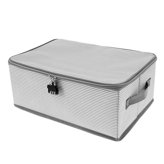 Nonwoven Lockable Storage Box for Home Storing Sex Toy Storage Foldable Clothes Organizer Container with Zipper Lid for Women and Men