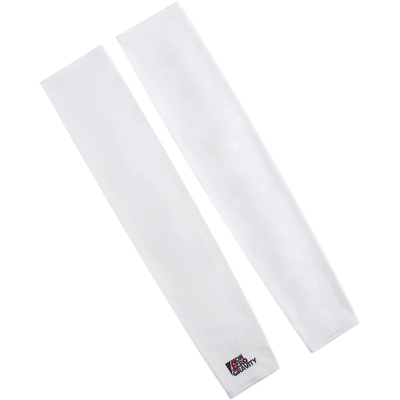 Nonzero Gravity Sun Protection Sleeves for Cycling, Running, Golfing, Driving (White, Small/Medium)