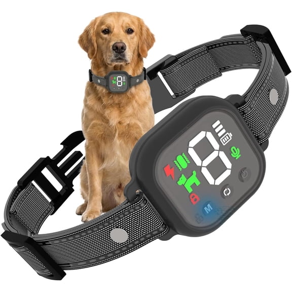 Anti-Bark Dog Collar, Smart Bark Control with 4 Modes, 8 Sensitivity Levels, Rechargeable for Dogs