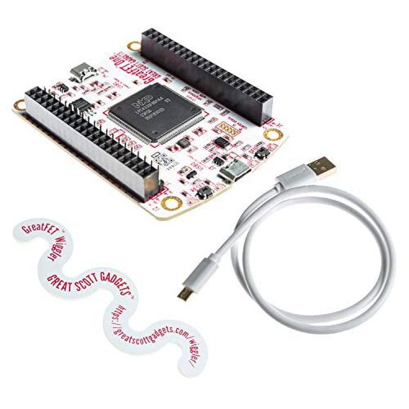 NooElec Great Scott Gadgets GreatFET One Bundle - Hi-Speed USB Peripheral, Logic Analyzer, Debugger and Development Board. Open Hardware. Includes GreatFET One, Wiggler, Cable & 12