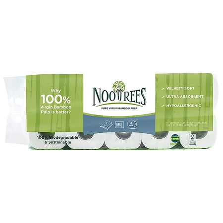 NooTrees Bamboo 3-Ply Toilet Paper 10 Rolls Pack of 4