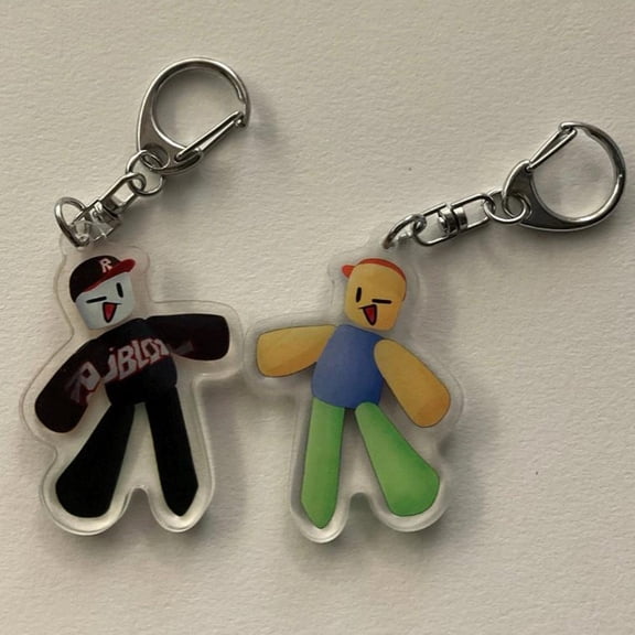 Noob and Guest keychain roblox gaming merch (1 keychain)