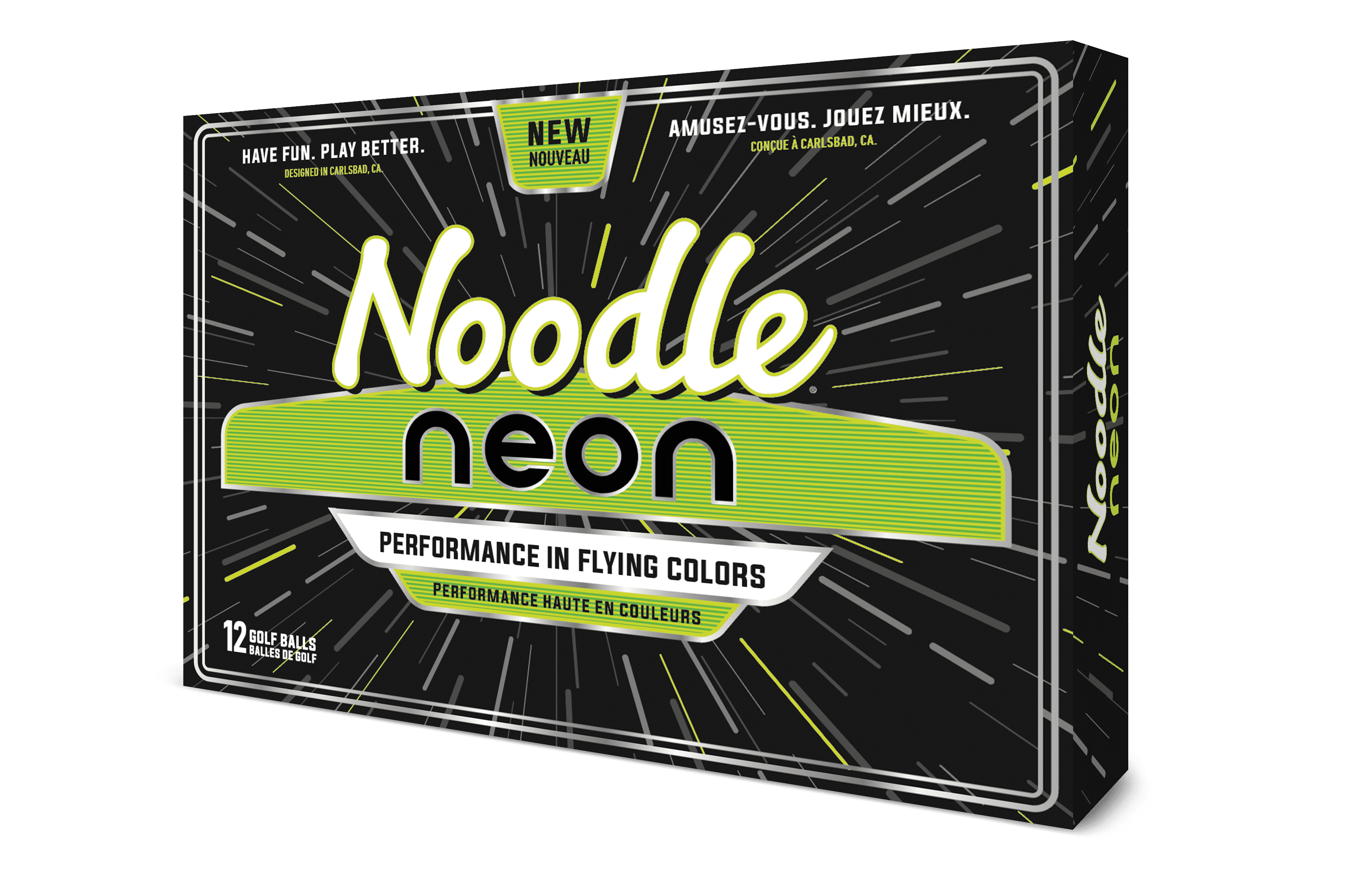 Noodle Golf Balls, Neon Green, 12 Pack
