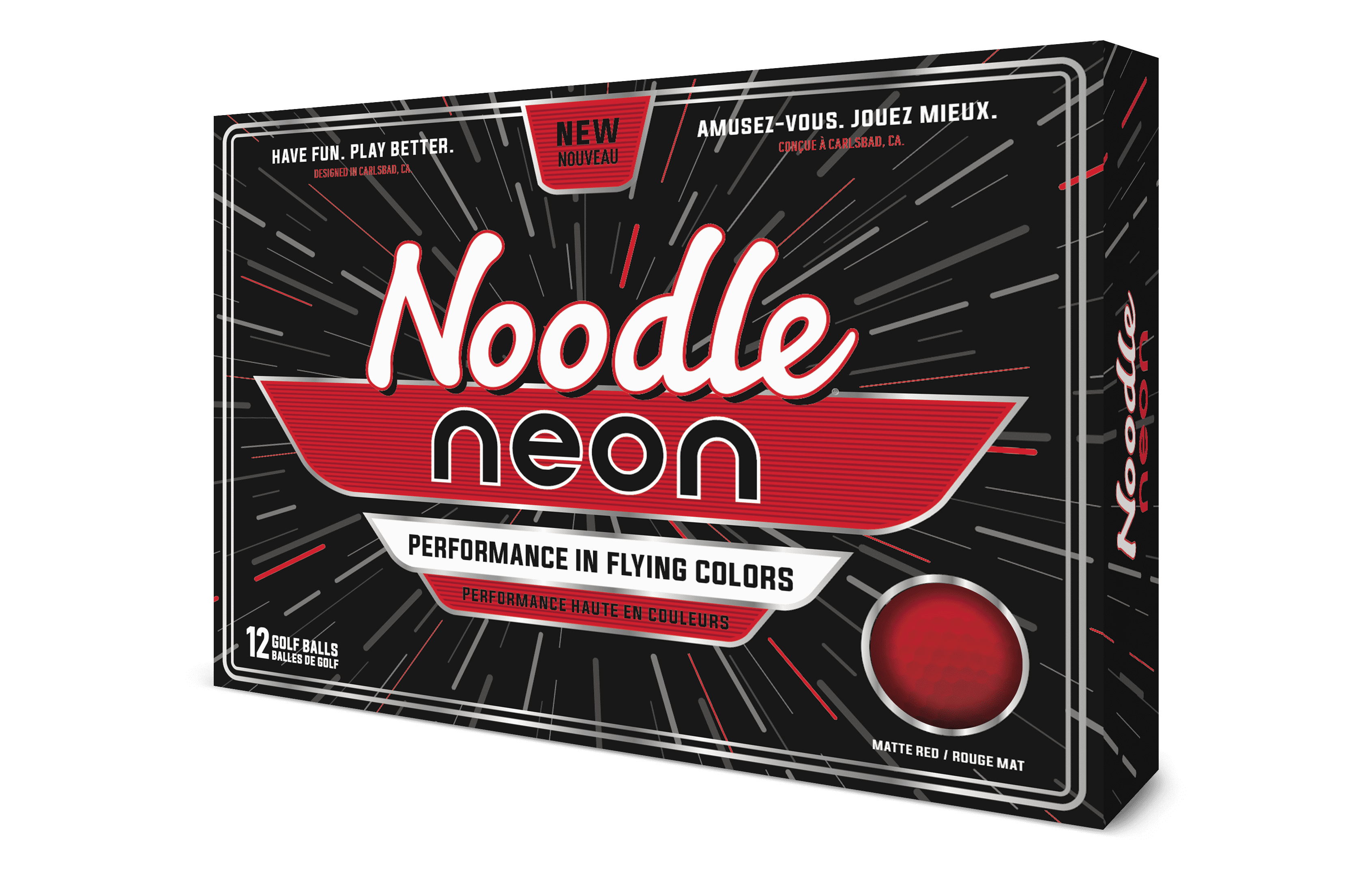 Noodle Golf Balls, Red, 12 Pack