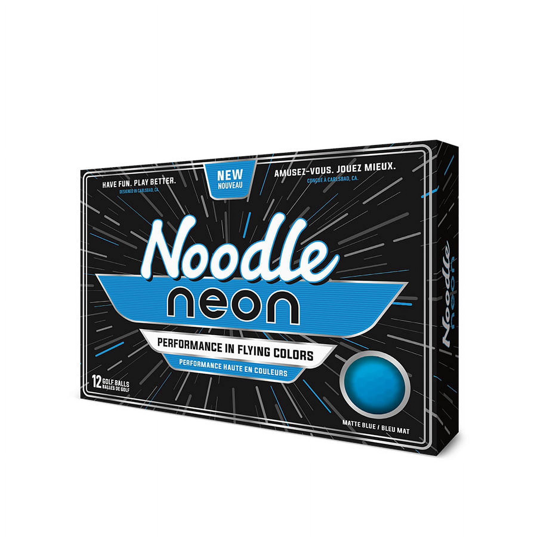 Noodle Neon Golf Balls, Matte Blue, 12 Pack