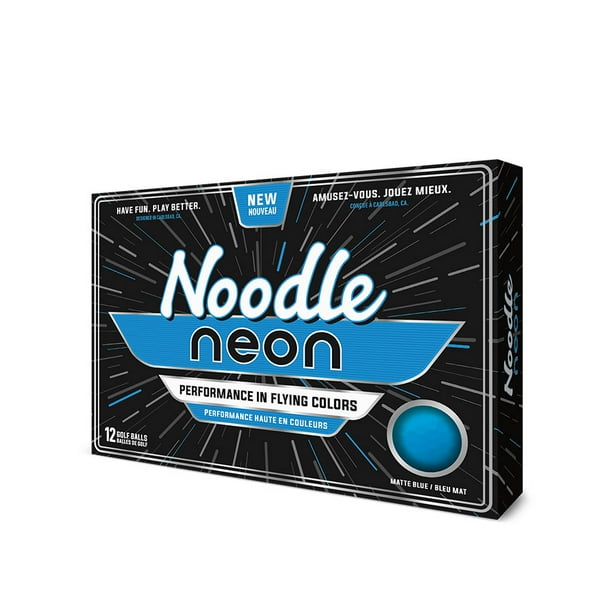 Noodle Neon Golf Balls, Matte Blue, 12 Pack