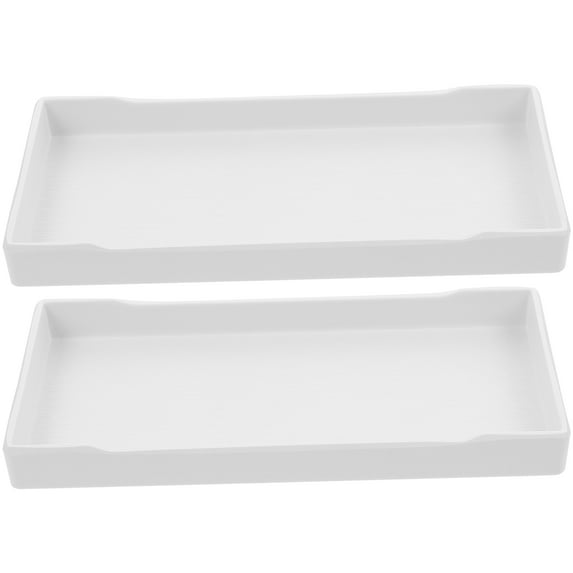 OHOIOLLA Snack Platter Material White 2Pcs 8.1x4.13x0.79in