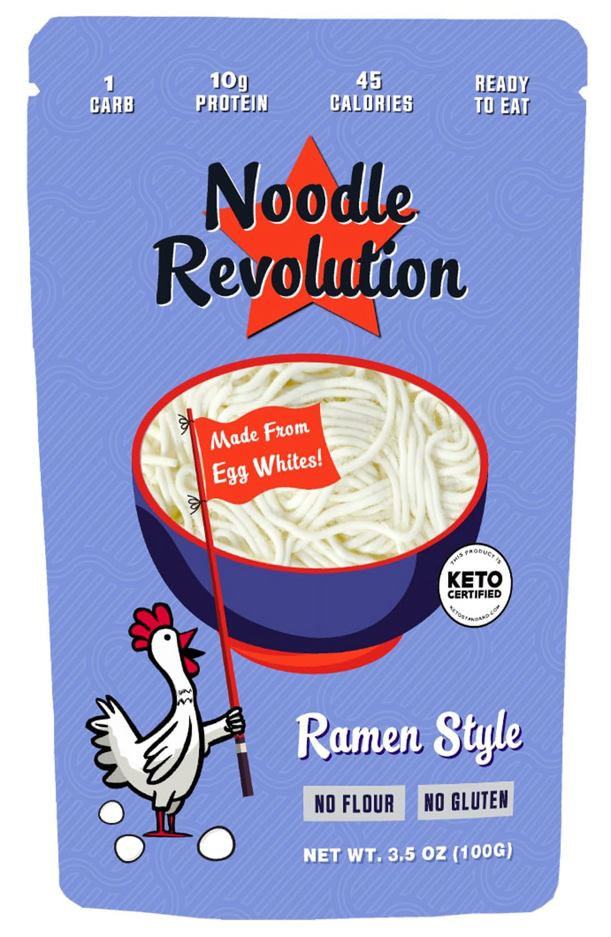 Noodle Revolution Keto Noodles (Just 1G Carbs), Made From Egg Whites