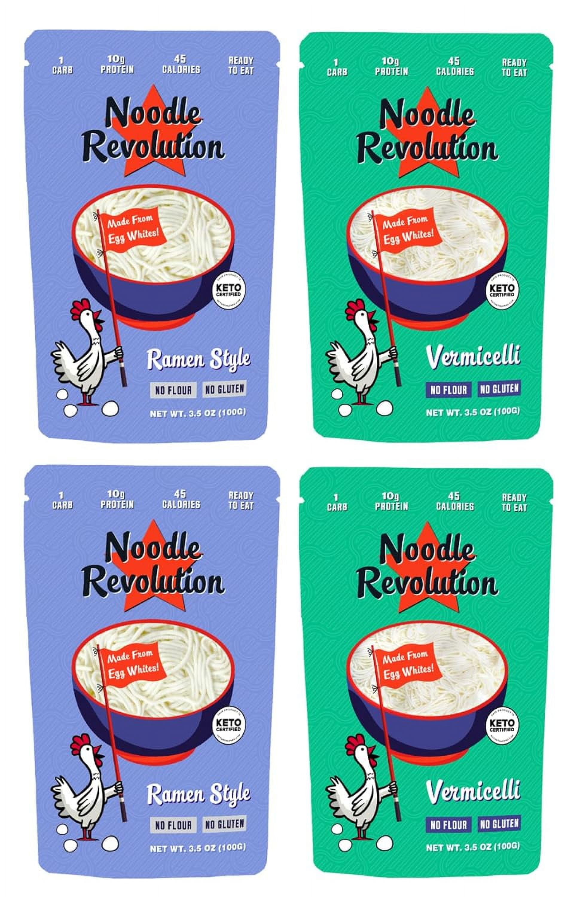 Noodle Revolution Keto Noodles (Just 1G Carbs), Made From Egg Whites