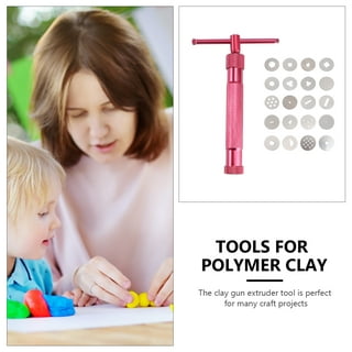 Portable Polymer Clay Extruder Sculpey Sculpting Tool with 20 Interchangeable Discs (Green), Adult Unisex, Size: One Size