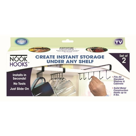 Nook Hooks Under Cabinet Hooks 2 Pack Retail