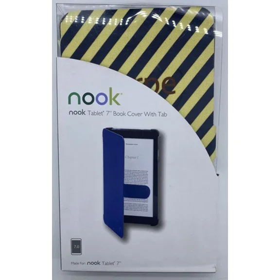 Nook Tablet 7 Book Cover Striped Carpe Diem With Tab Brand New Packaged Sleeve