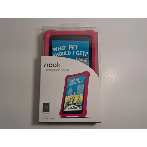 Nook Tablet 7" Pink Foam Tablet Bumper/Case For Kids! - Barnes & Noble Brand New