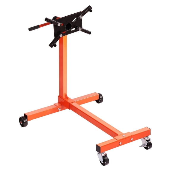 Nook Warmth Engine Stand 750 lbs - 360 Rotating Motor Stand - Heavy Duty Cast Iron Engine Hoist Dolly with 4 Casters & Adjustable Arms for Auto Repair