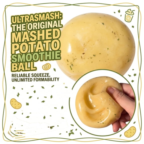 NookHive 2.36-Inch Simulation Mashed Potato Squishy Balls - Handmade Moldable Slow Rise Squishy, Crunchy Stress Ball Texture, Sensory Play for Kids, Soft Slow Rising,B