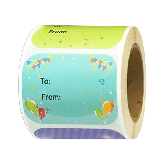 NookHive 200pcs Happy Birthday Self-Adhesive Sticker Labels for Gift Tags, Party Decorations for Women, Men & Kids, Celebration Supplies,B