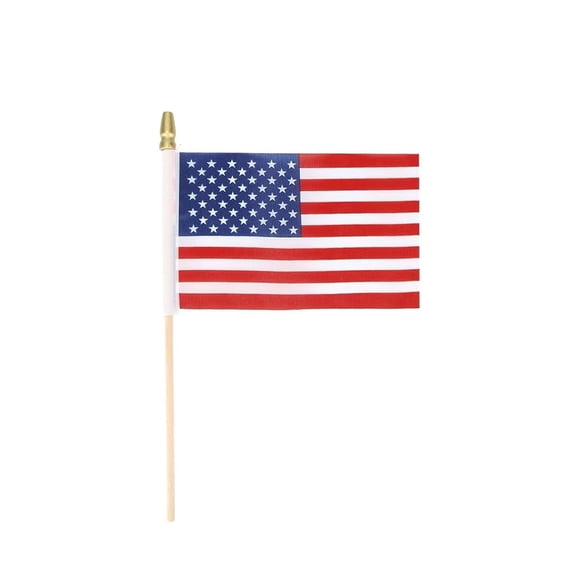 NookHive 3 Pack Hand Waving Flags - 3.9x5.9 Inch Small Flags, Mini Flags for American Independence Day Banner, 4th of July Outdoor Decorations for Parade,As shown