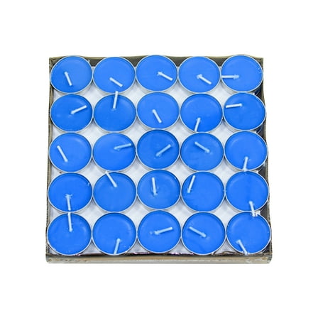 NookHive 50 Pcs Citronella Scented Tea Light Candles, Flameless Insect Repellent for Outdoor Patio Wedding Decor, 4 Hour Burn Time,Blue