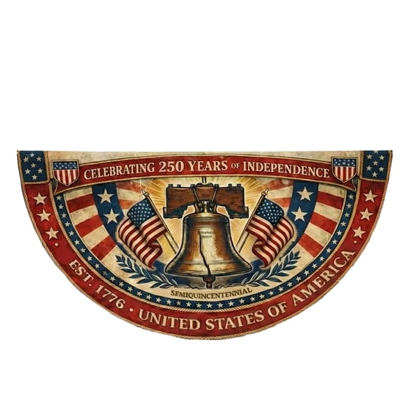 NookHive American 250th Anniversary Flag - Fan Shape 18x35 Inch Garden Flag Stand Compatible, Patriotic Summer Garden Flag,C